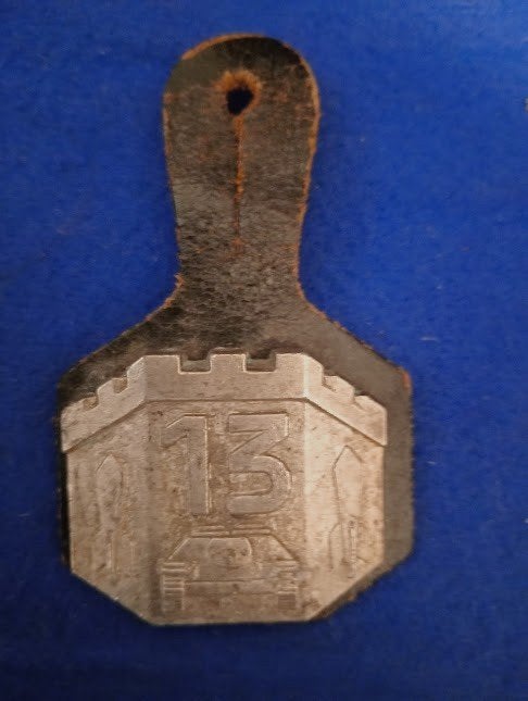 Ancienne breloque A.B.L., Collections, Enlèvement ou Envoi, Armée de terre, Emblème ou Badge