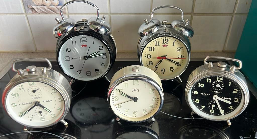 Set van antieke klokken / wekkers, Ophalen of Verzenden