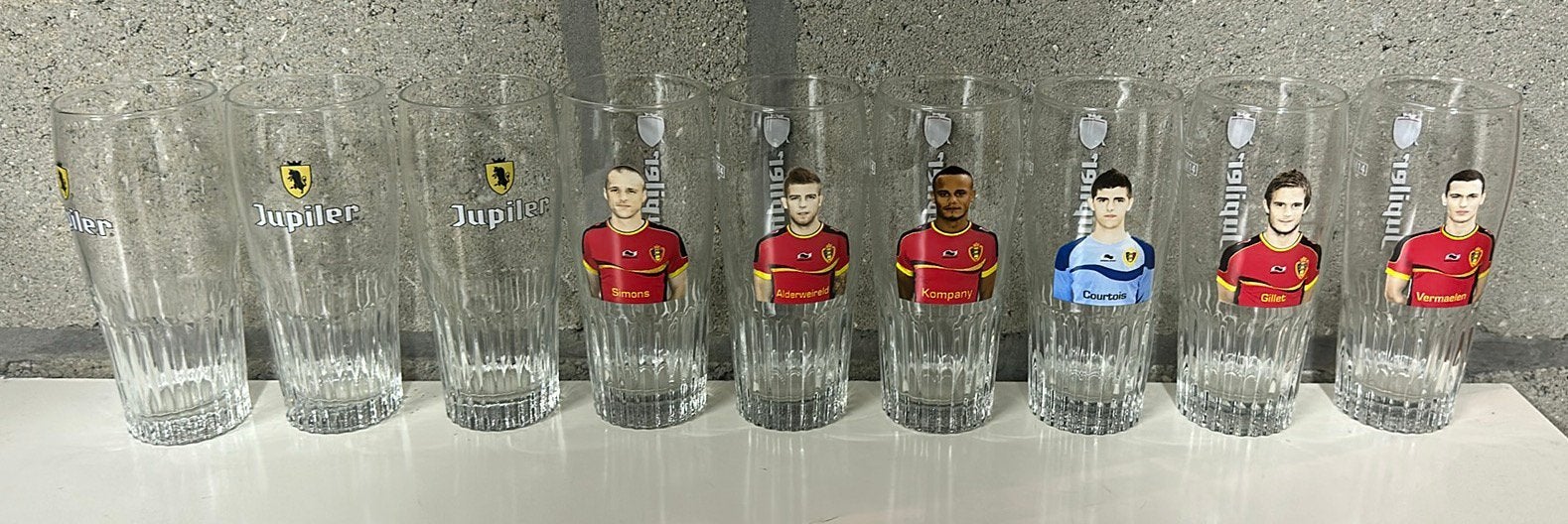 9 Jupiler glazen, Verzamelen, Ophalen, Gebruikt