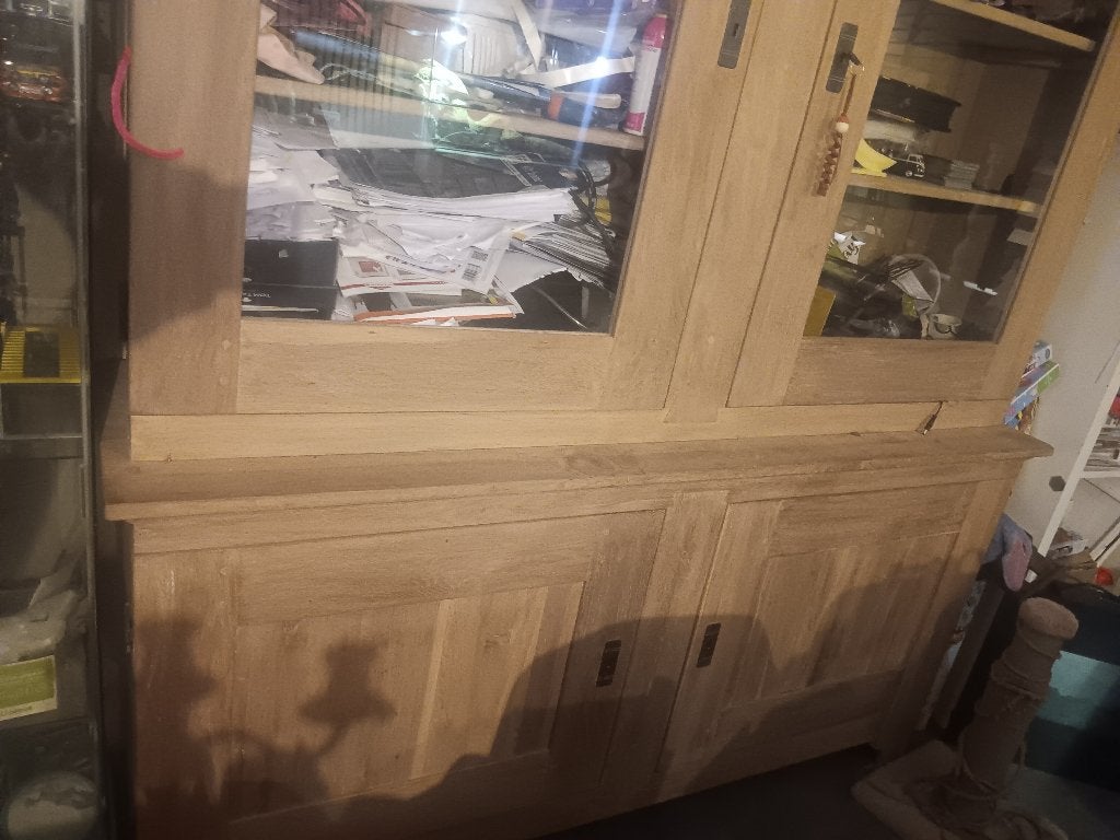 Teakhout vitrinekast, Ophalen, Teakhout