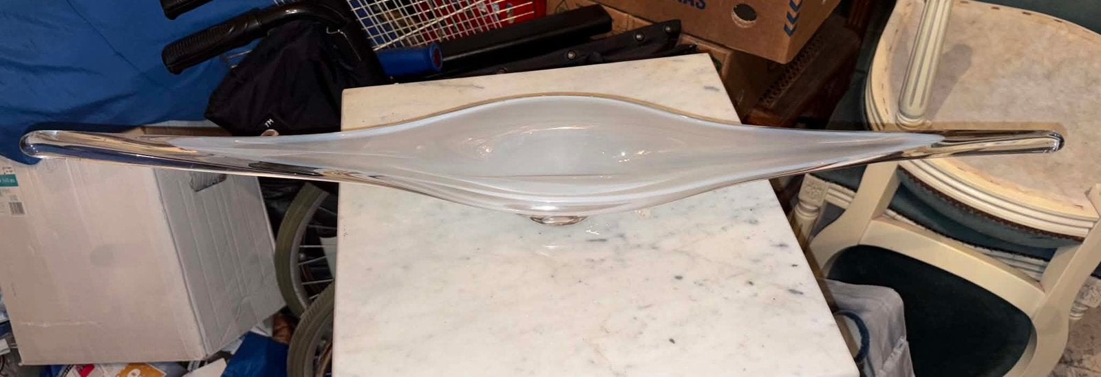 Coupe navette en cristal Val Saint Lambert – Vintage, Enlèvement ou Envoi, Comme neuf