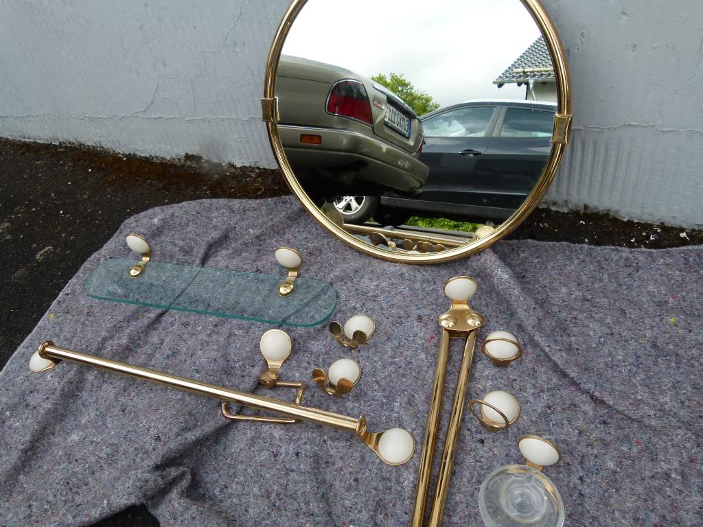 vintage badkameraccessoires verguld Luxus badkamer, Ophalen, Huis en Inrichting