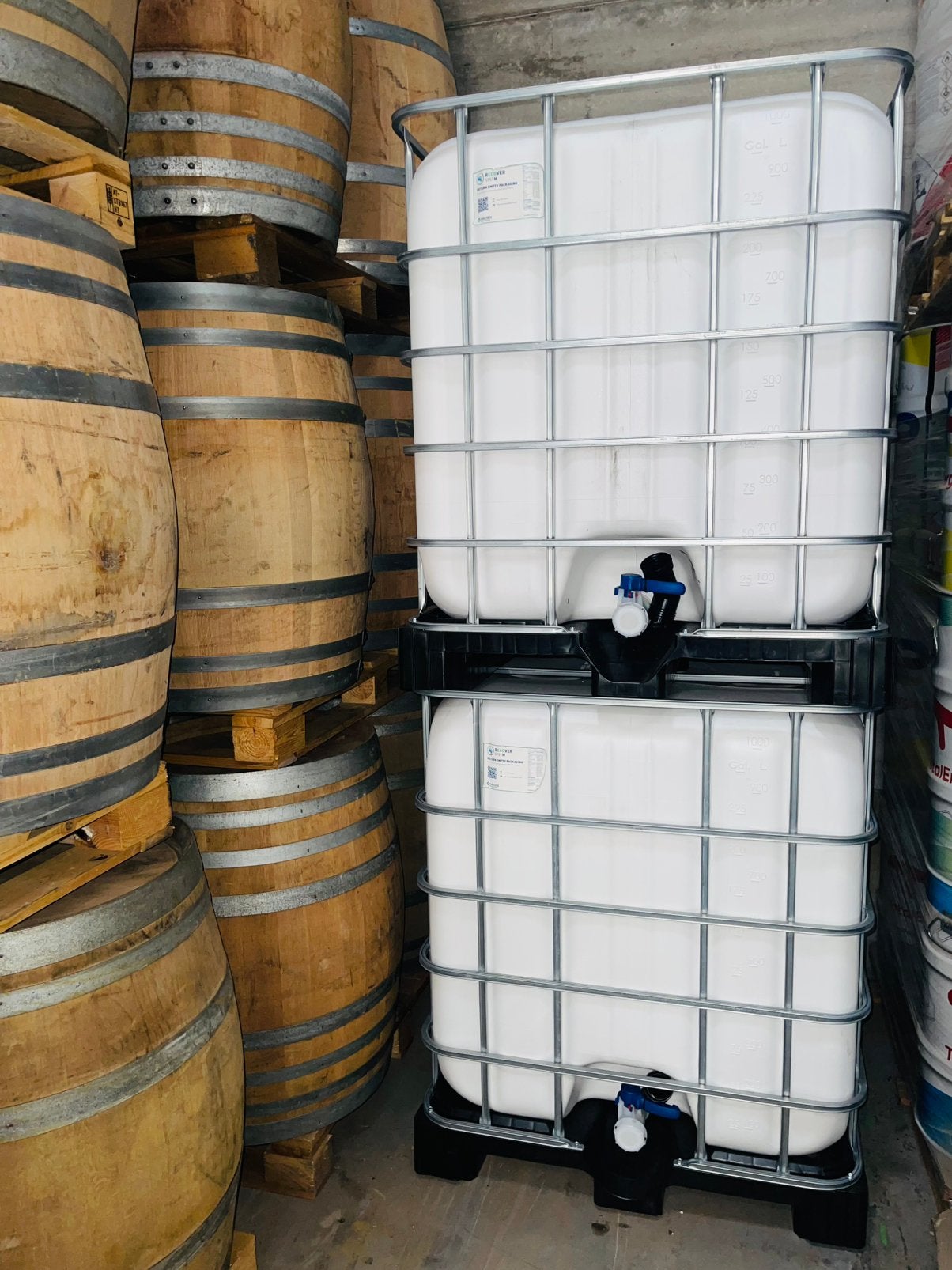 Cuve IBC 1000l blanc opaque. Anti algues. LIVRAISON, Enlèvement ou Envoi, Comme neuf, Synthétique