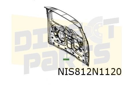 Nissan Townstar / Renault Kangoo achterklep (bij ruit) Origi, Auto-onderdelen, Verzenden, Nieuw, Achter, -