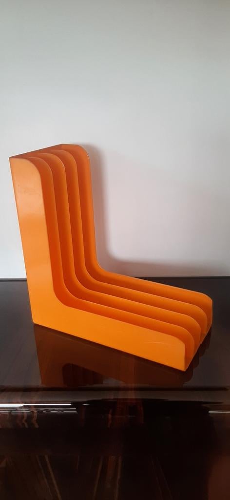 Vintage LP houder Vinylhouder oranje orange, Ophalen