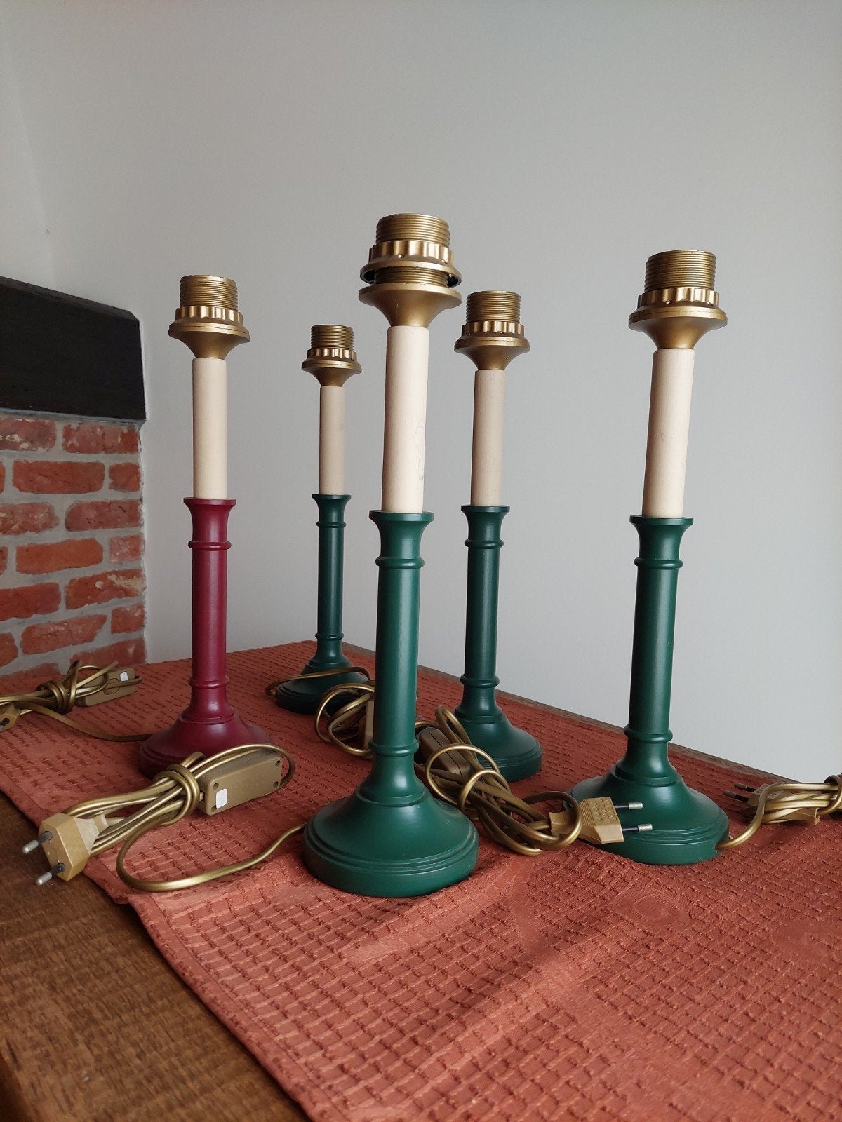 kandelaars in hout, Huis en Inrichting, Woonaccessoires | Kandelaars en Kaarsen, Ophalen, Hout