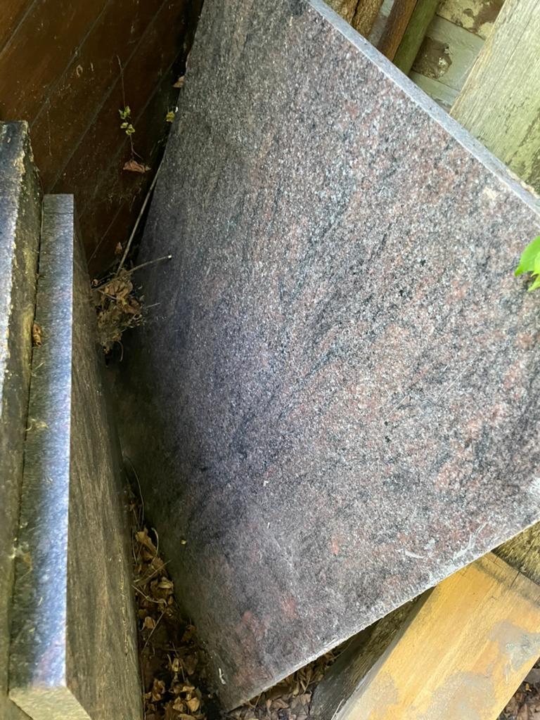 Granite blad  94 cm lang  64 cm Breed  3 cm Dik, Ophalen of Verzenden, Zo goed als nieuw