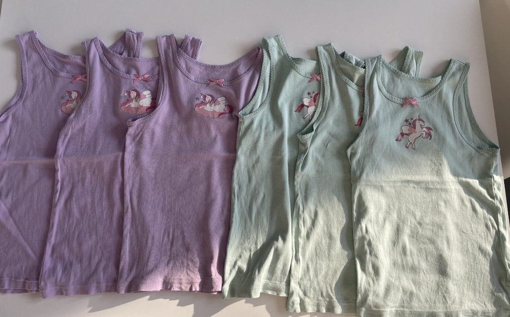 6 onderhemdjes maat 134/140, in perfecte staat, Kinderen en Baby's, Kinderkleding | Maat 134, Nacht- of Onderkleding, C&A, Meisje
