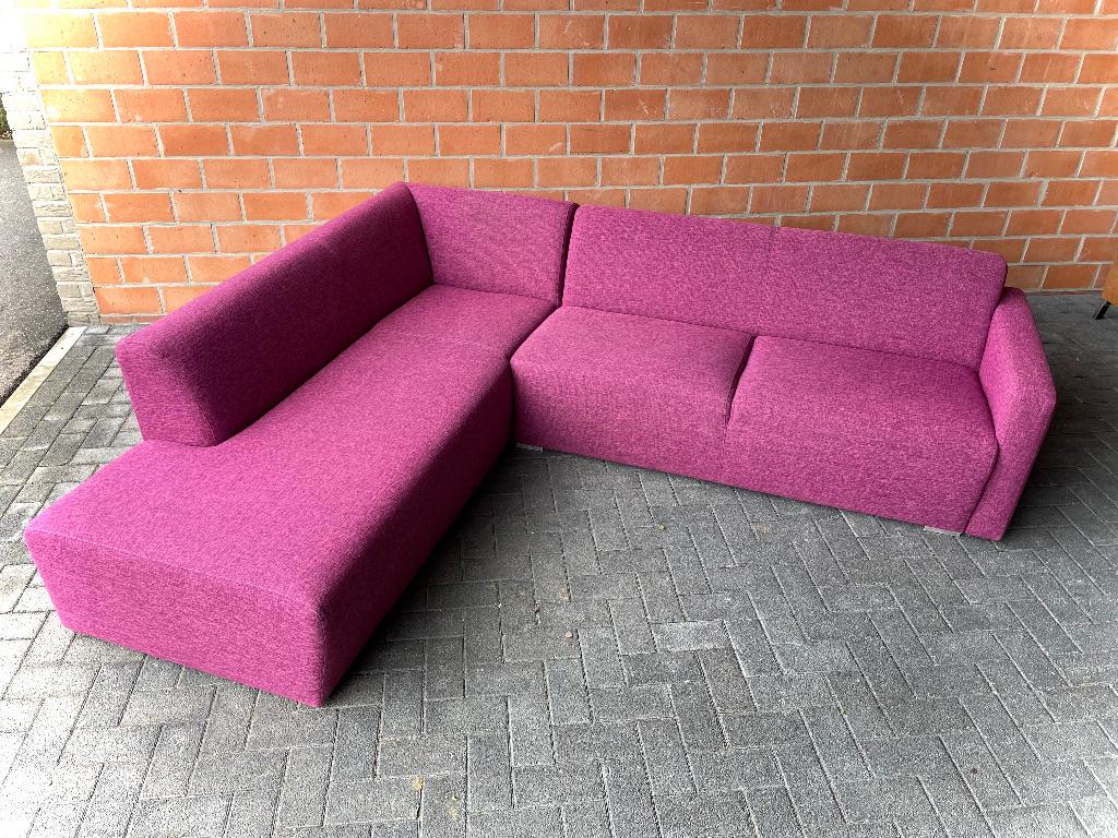 Hoeksalon met longchair - als nieuw, Huis en Inrichting, Ophalen, Zo goed als nieuw, Stof