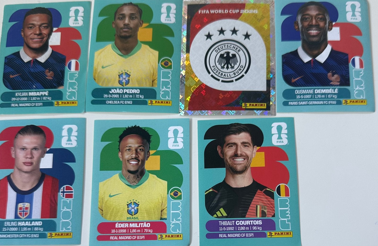 7 panini Wc kaarten, Verzamelen, Ophalen, Zo goed als nieuw