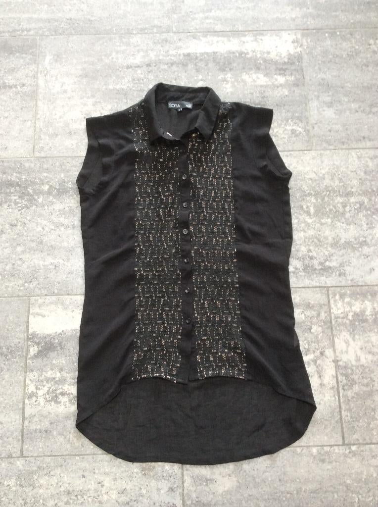 Blouse z/m Sora S/M, Zwart, Ophalen of Verzenden, Zo goed als nieuw, Sora by Jbc