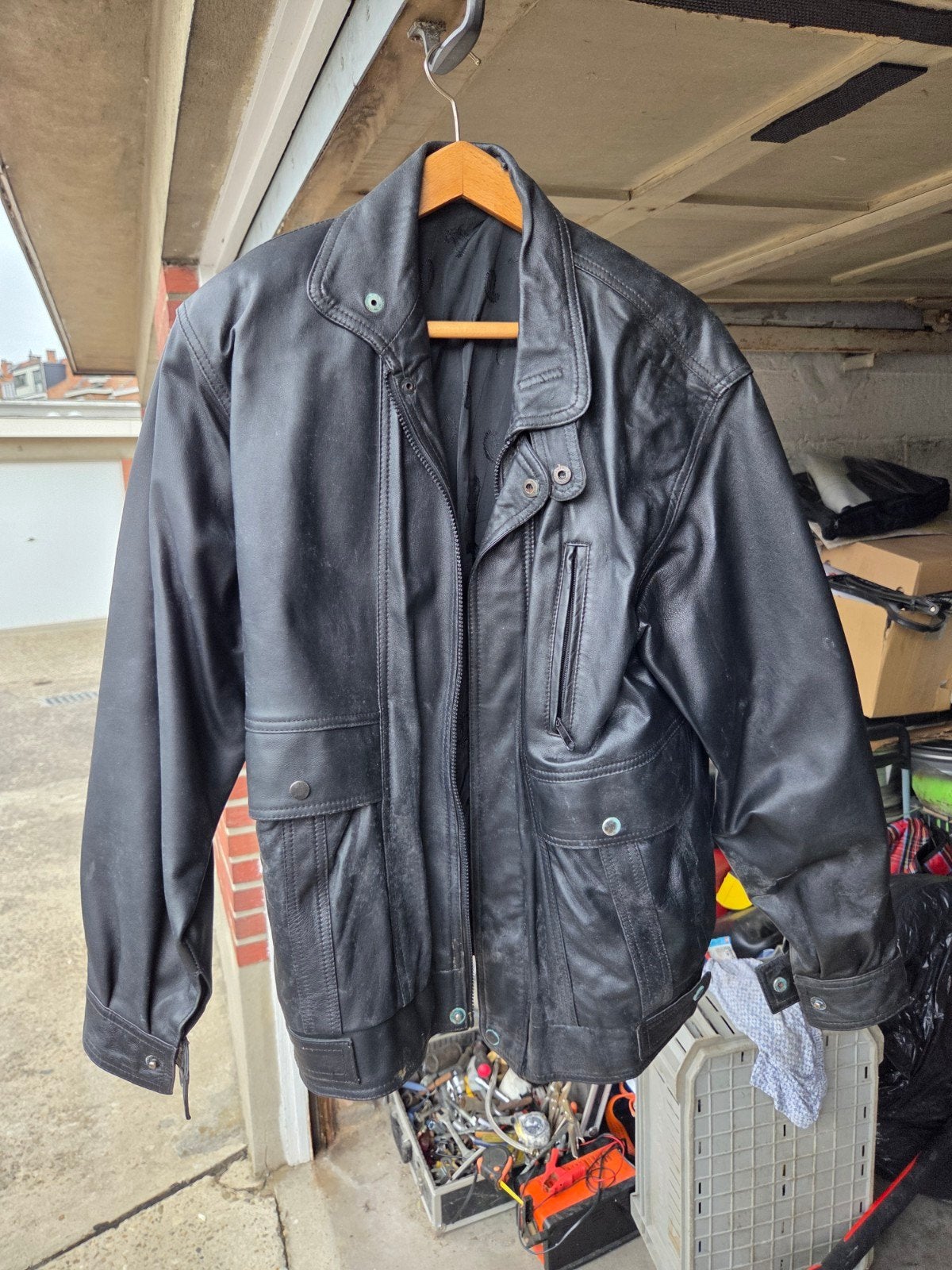 Leren herenjas, in zeer goede staat., Kleding | Heren, Ophalen of Verzenden