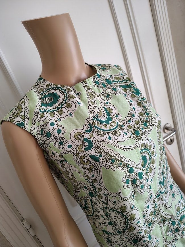 vintage handgemaakte zomer jurk, Nieuw, Knielengte, Maat 36 (S), Vintage .