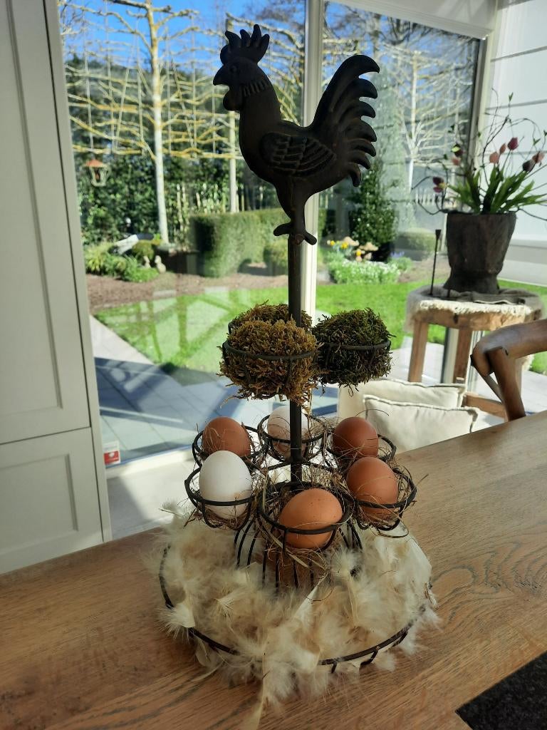 Haantje op metalen mand, Diversen, Pasen, Ophalen, Zo goed als nieuw