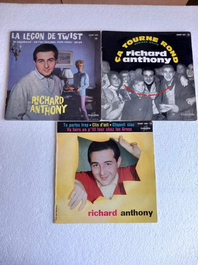 RICHARD ANTHONY. 3 EP. 45T, Cd's en Dvd's, EP, EP