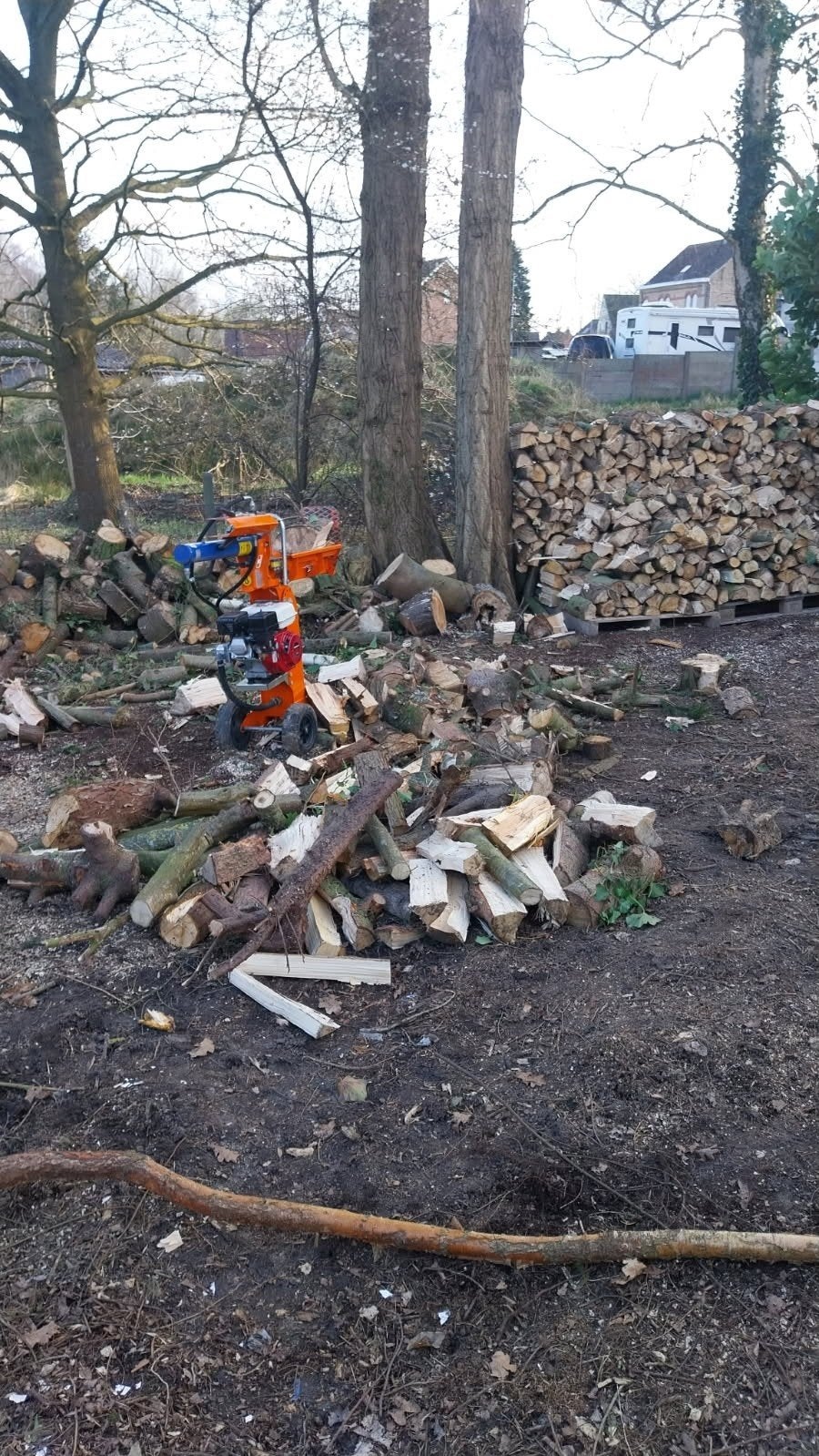 Wij klieven, stapelen, zagen en hakselen uw hout!, Tuin en Terras, Brandhout, Ophalen, Stammen