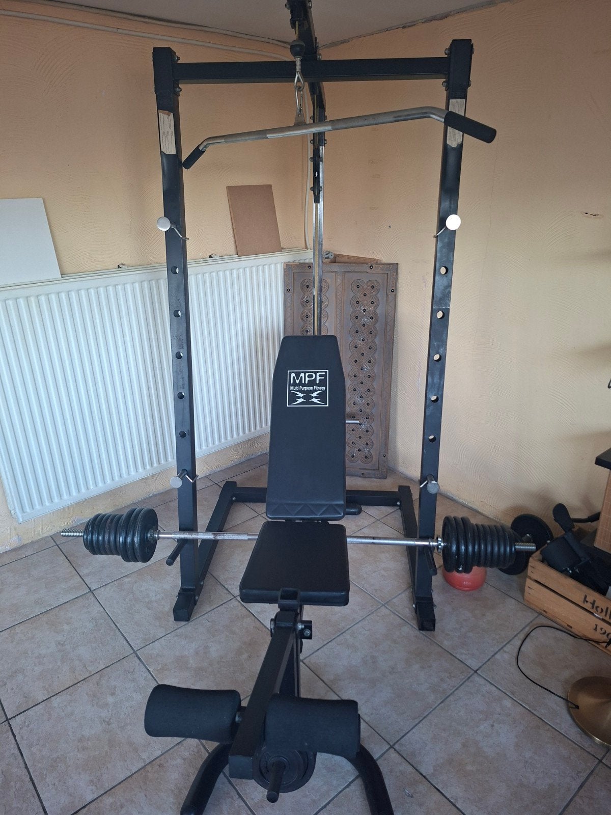 fitness apparaat met gewichten, Sports & Fitness, Centrale électrique, Enlèvement, Utilisé, Métal