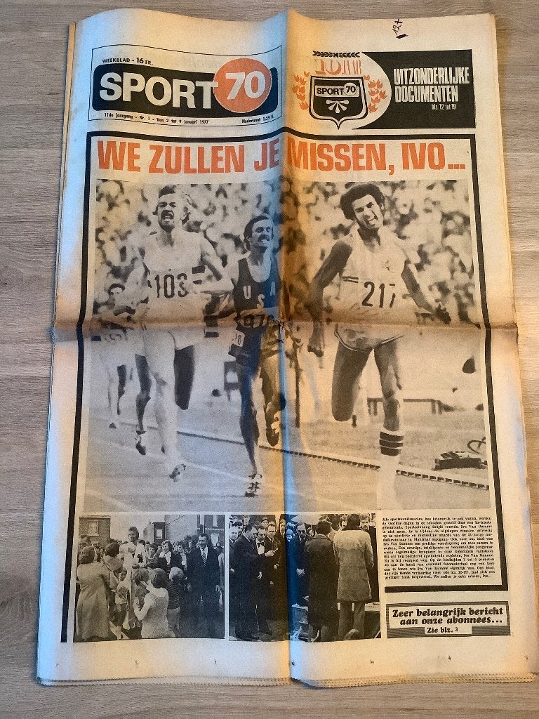 Krant Sport 70 - Januari 1977 ( editie 10 jaar Sport 70 ), Enlèvement ou Envoi, Utilisé, Livre ou Revue