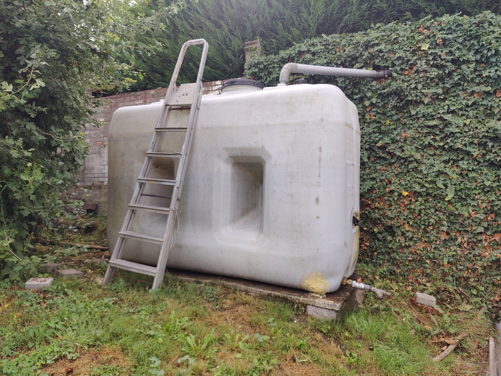 Réservoir d'eau de pluie en PVC 3000 L (avec petit trou au f, Enlèvement