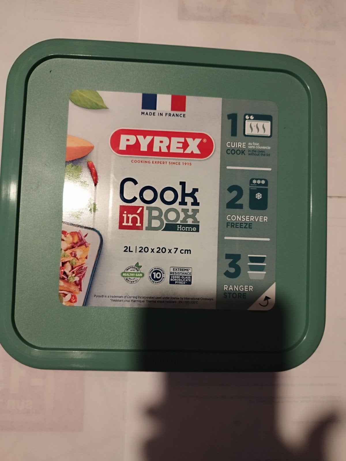 Pyrex Cook in box 2 liter ovenschaal met plastic deksel, Ophalen of Verzenden, Glas