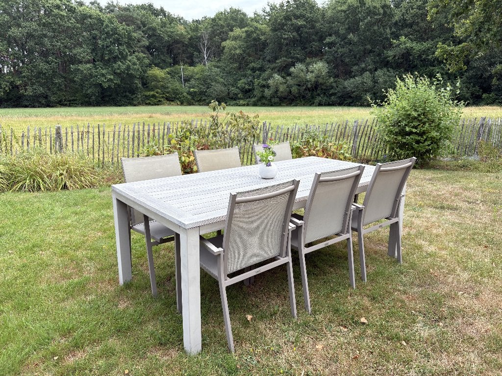 Bristol terrasset: tafel & 6 stoelen, Ophalen, 6 zitplaatsen, Teakhout, Zo goed als nieuw