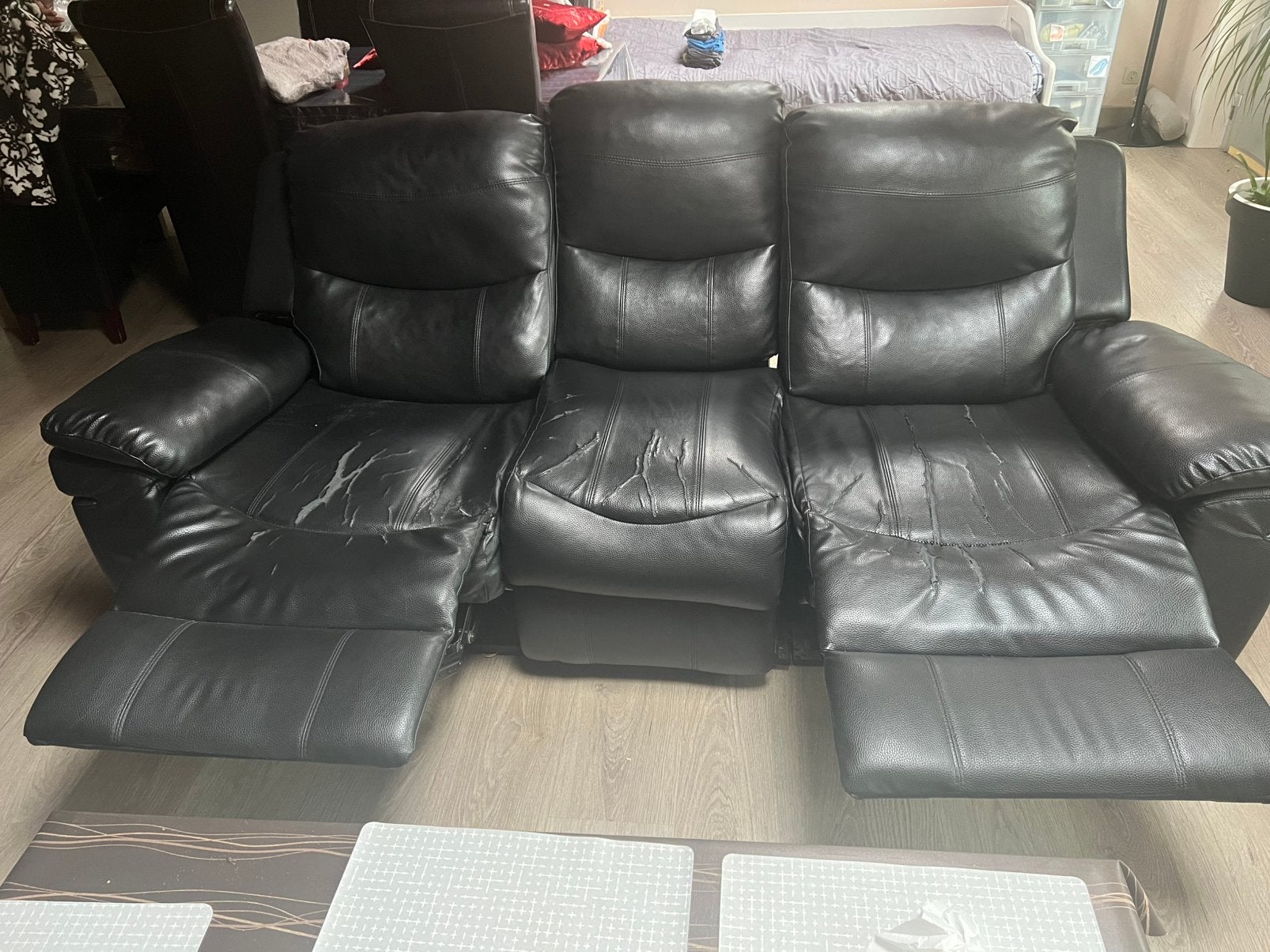 Leren relaxzetels, Ophalen, Gebruikt, Leer