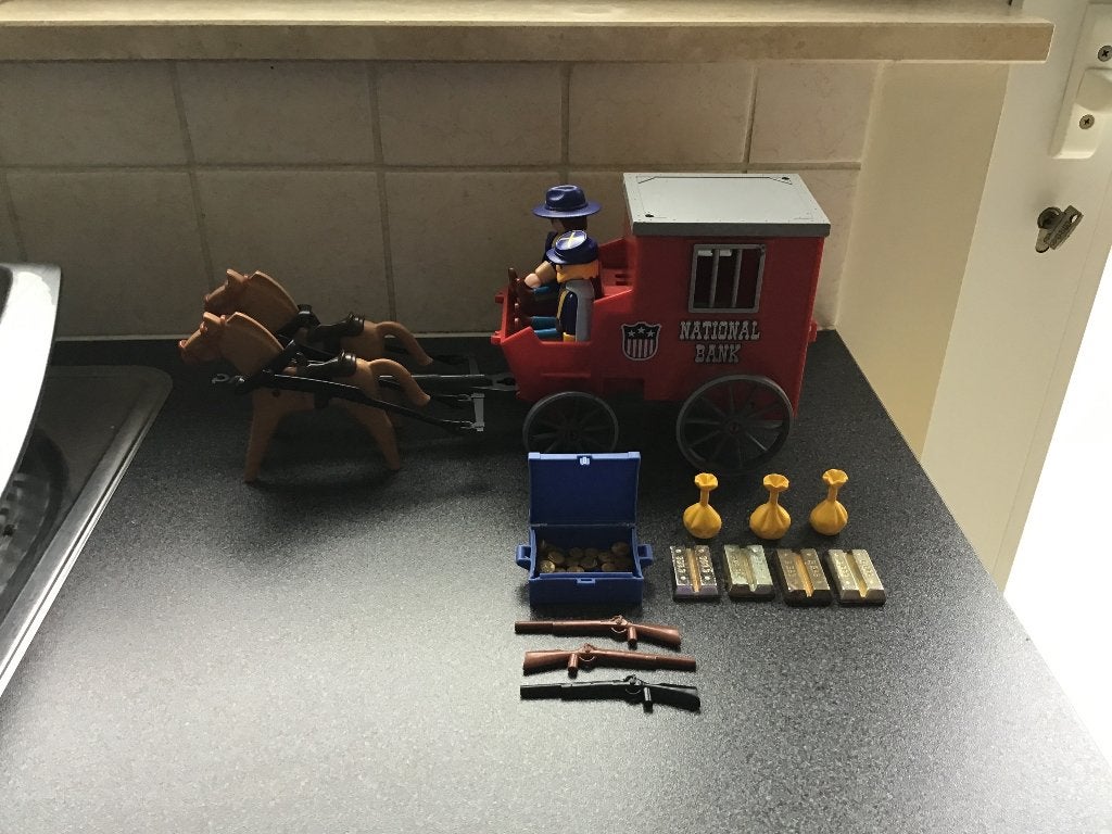 Western goudtransport nationale bank., Kinderen en Baby's, Speelgoed | Playmobil, Ophalen of Verzenden, Historisch, Complete set