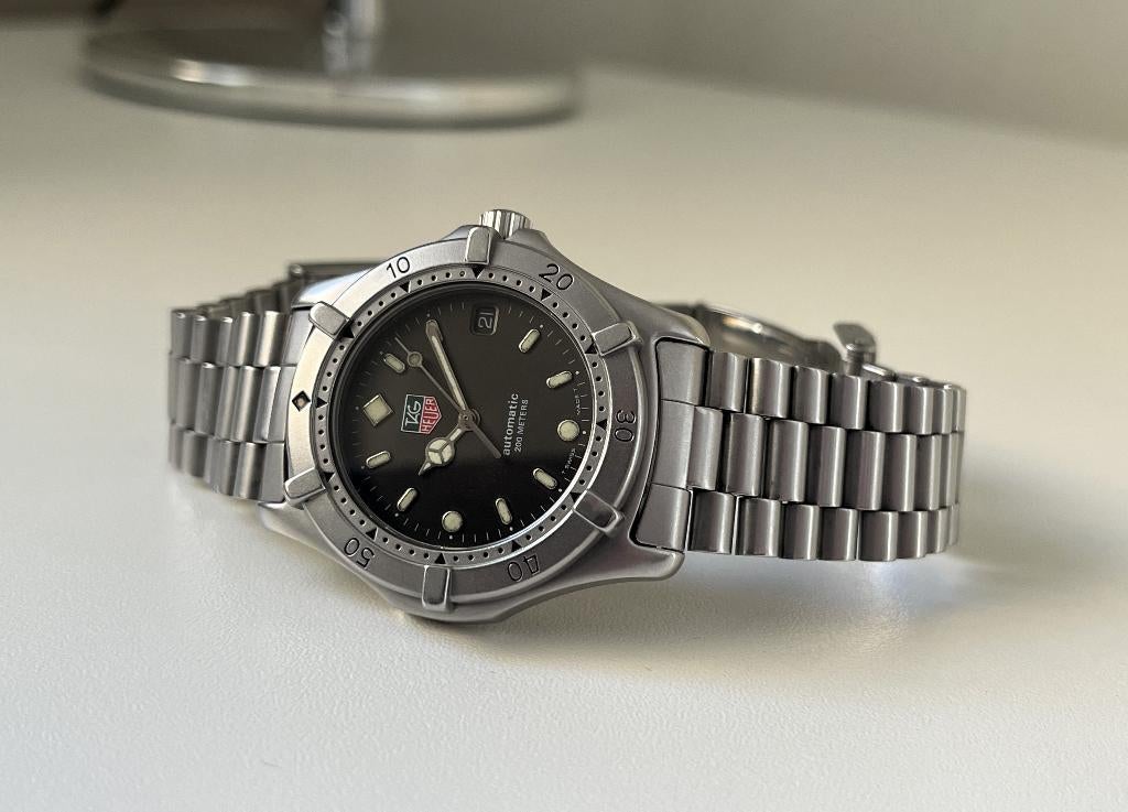 Tag Heuer 2000 Automatic - 669.206F, Handtassen en Accessoires, Horloges | Heren, Gebruikt, Polshorloge, TAG Heuer, Staal, Staal
