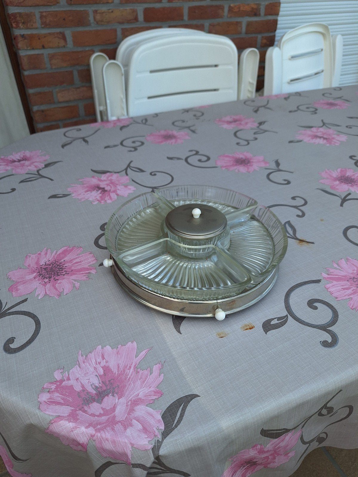 Vintage draaibare  snackschaal, Ophalen