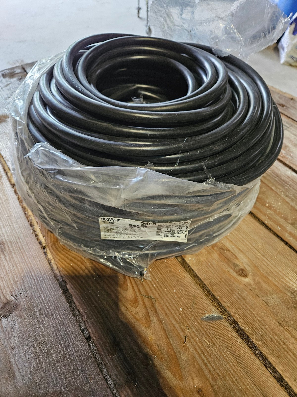 Câble électrique H05VV-F 5G2,5 – 100 m, Bricolage & Construction, Enlèvement, Neuf, Câble ou Fil électrique