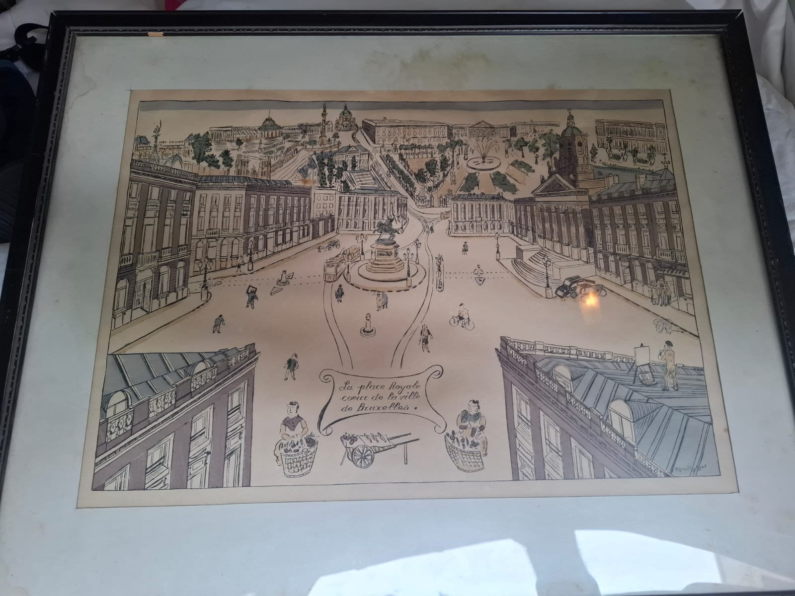 Edgard Tytgat La Place Royale, Enlèvement ou Envoi, Vue urbaine, 1900 - 1949