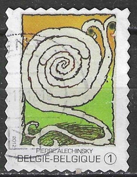 Belgie 2012 - Yvert 4230 /OBP 4250 - Pierre Alechinsky (ST), Postzegels en Munten, Verzenden, Gestempeld, Gestempeld, Kunst