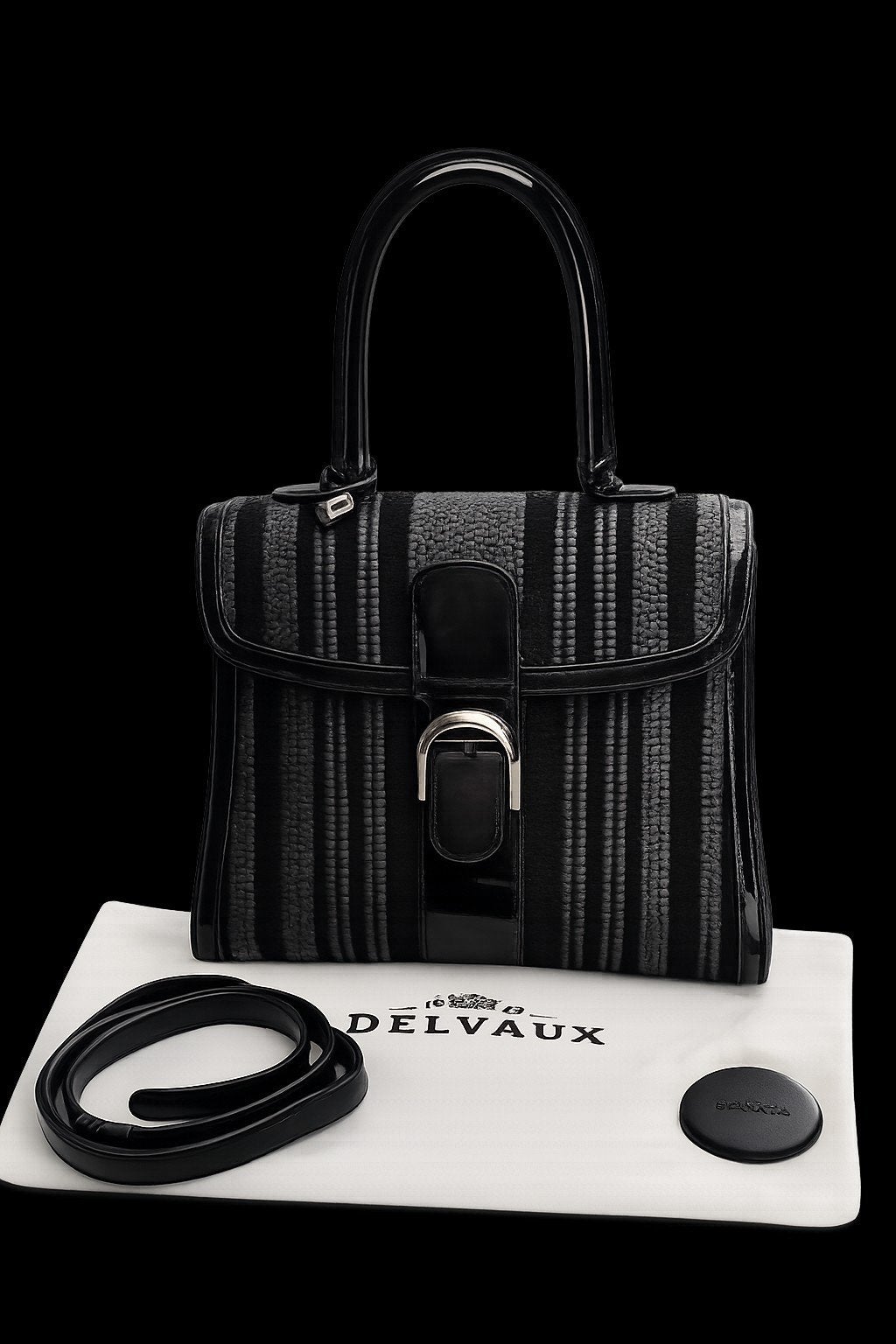 Delvaux Brillant MM Black toile, Handtassen en Accessoires, Tassen | Damestassen, Ophalen