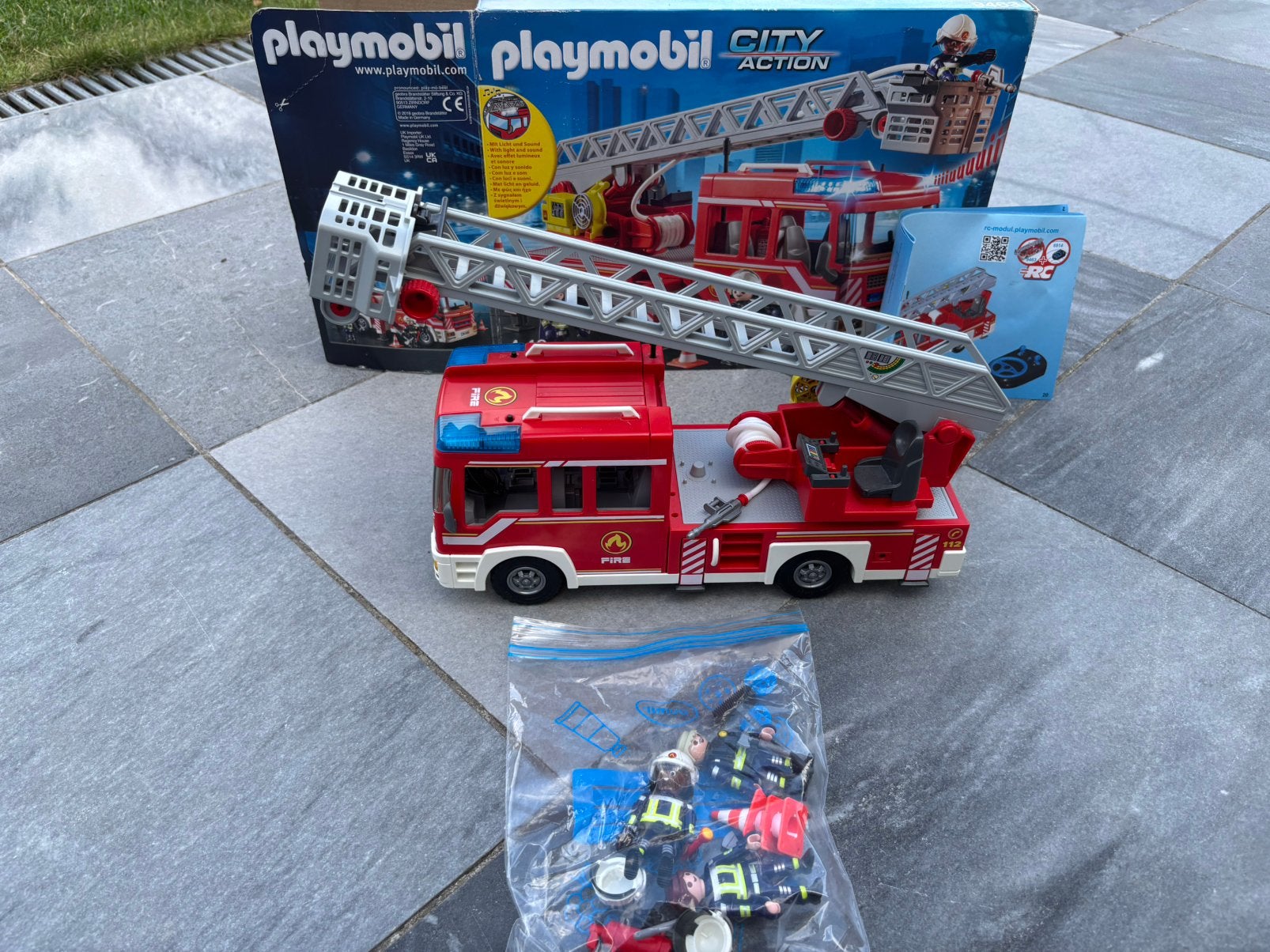 Playmobil City Action 9463: Brandweer ladderwagen - COMPLEET, Ophalen of Verzenden, Zo goed als nieuw