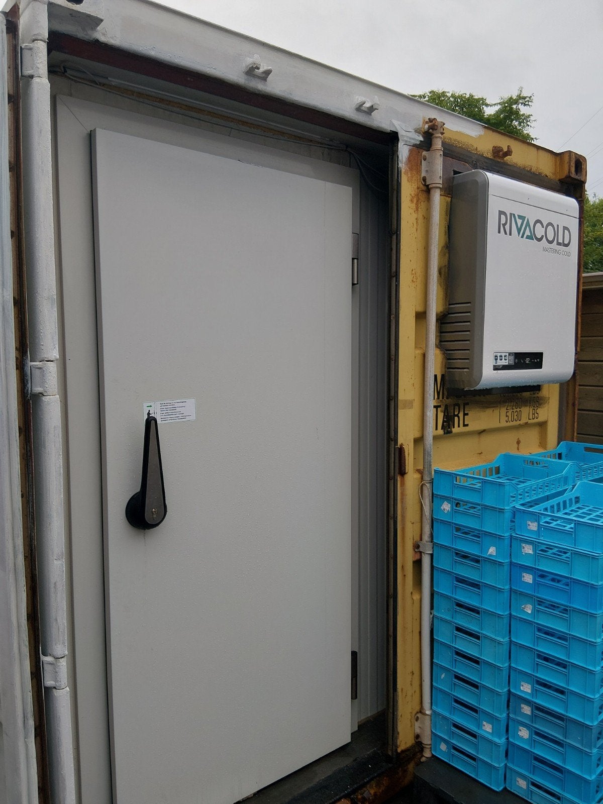 Frigo 20ft container, Ophalen