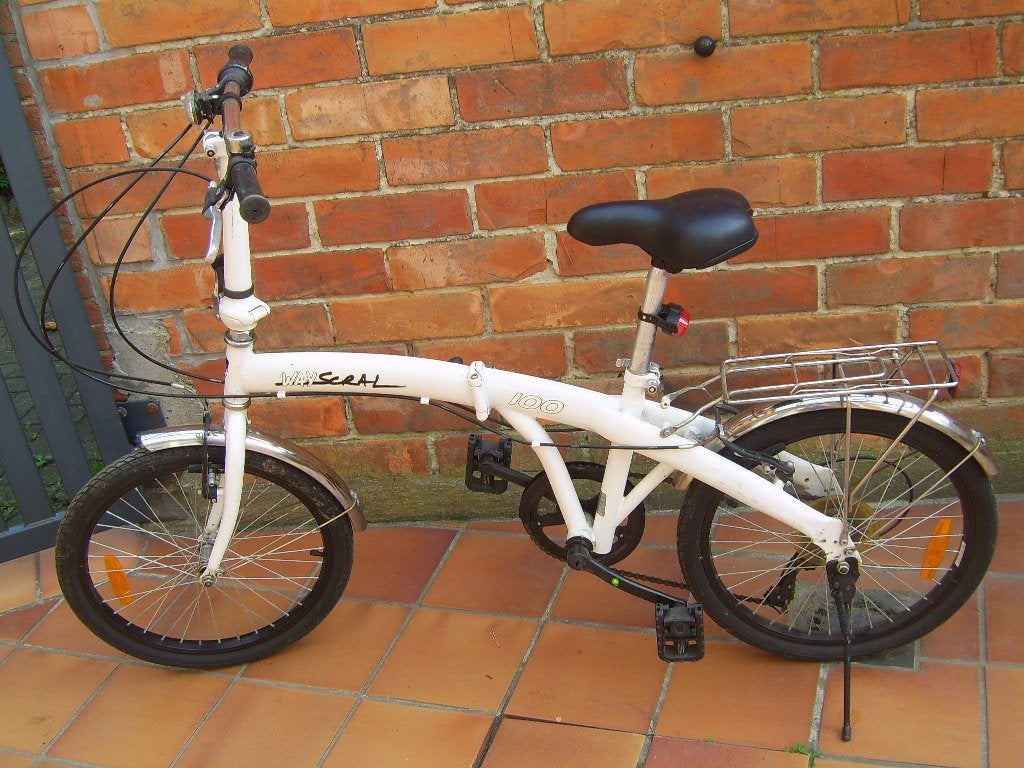witte plooifiets Way Scral, 20 inch of meer, Versnellingen, Zo goed als nieuw, Totaal opvouwbaar