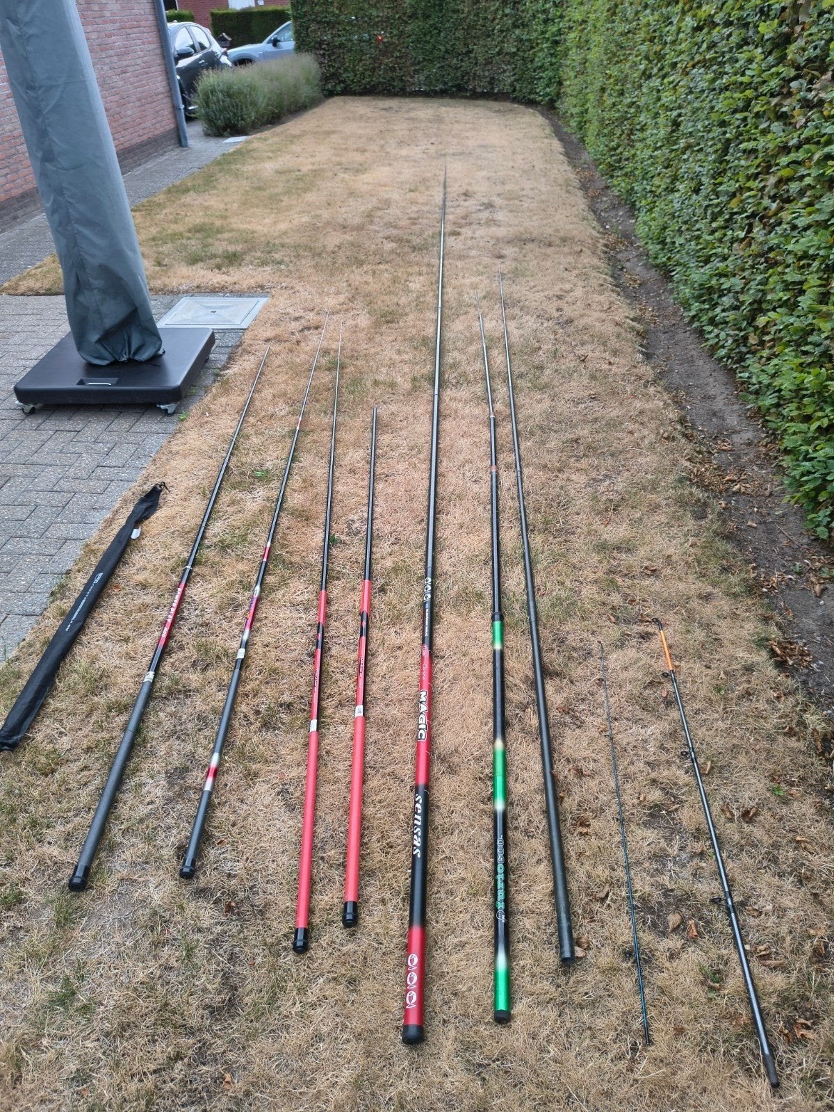 Pakket vislijnen 2 Van 10M 1 van 6M 2 van 4 m 2 van 5 M, Sports nautiques & Bateaux, Enlèvement, Utilisé