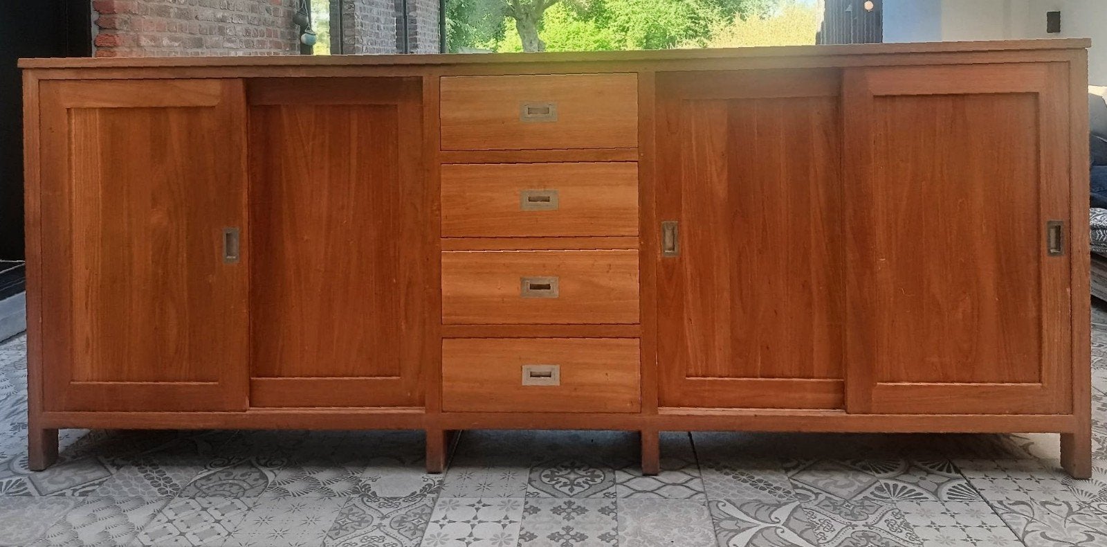 Buffet en teak massif 250*100*50 cm teck commode, Maison & Meubles