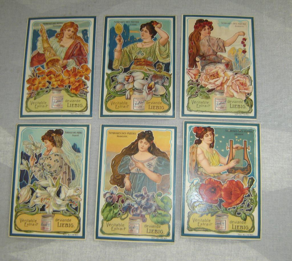 Chromos Liebig S713 avec pots, Collections, Avant 1940, Gravure, Utilisé, Autres sujets/thèmes