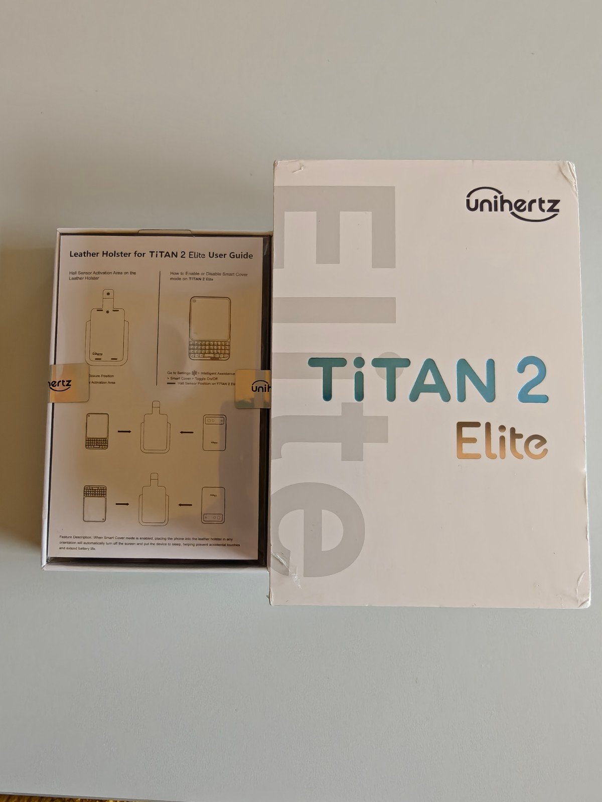 unihertz titan 2 elite + leather case holster, Telecommunicatie, Mobiele telefoons | Blackberry, Overige kleuren, Touchscreen