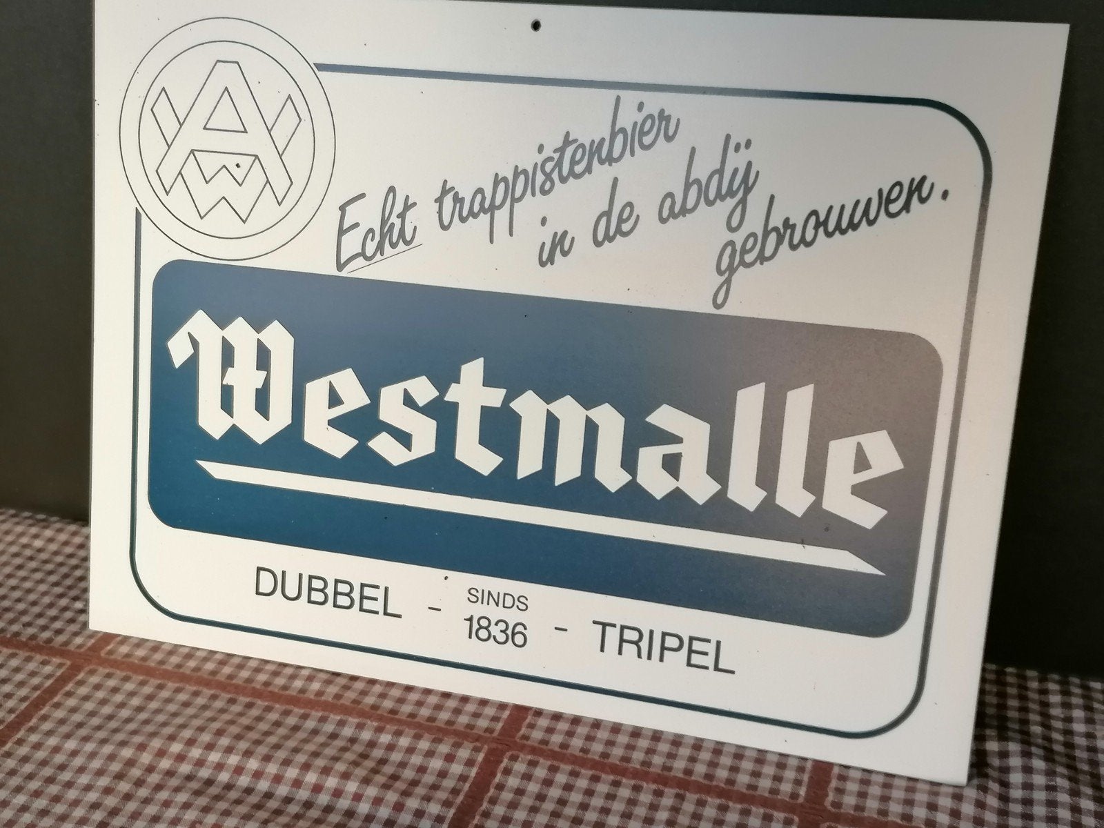 Westmalle reklame uit 1986., Verzamelen, Ophalen of Verzenden