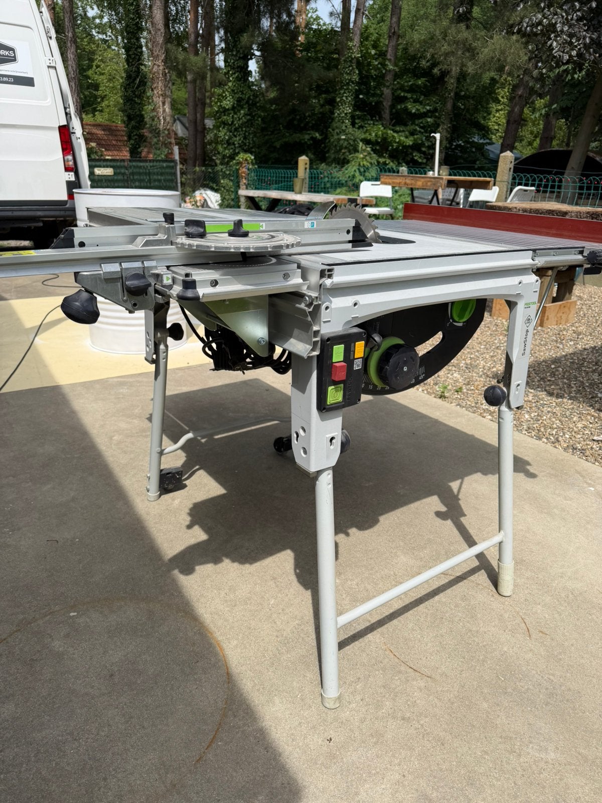 Festool TKS 80 EBS tafelzaagmachine, Doe-het-zelf en Bouw, Gereedschap | Zaagmachines, Ophalen, Zo goed als nieuw