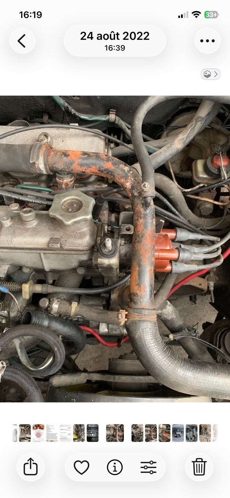 Moteur Ritmo 105 TC, Enlèvement