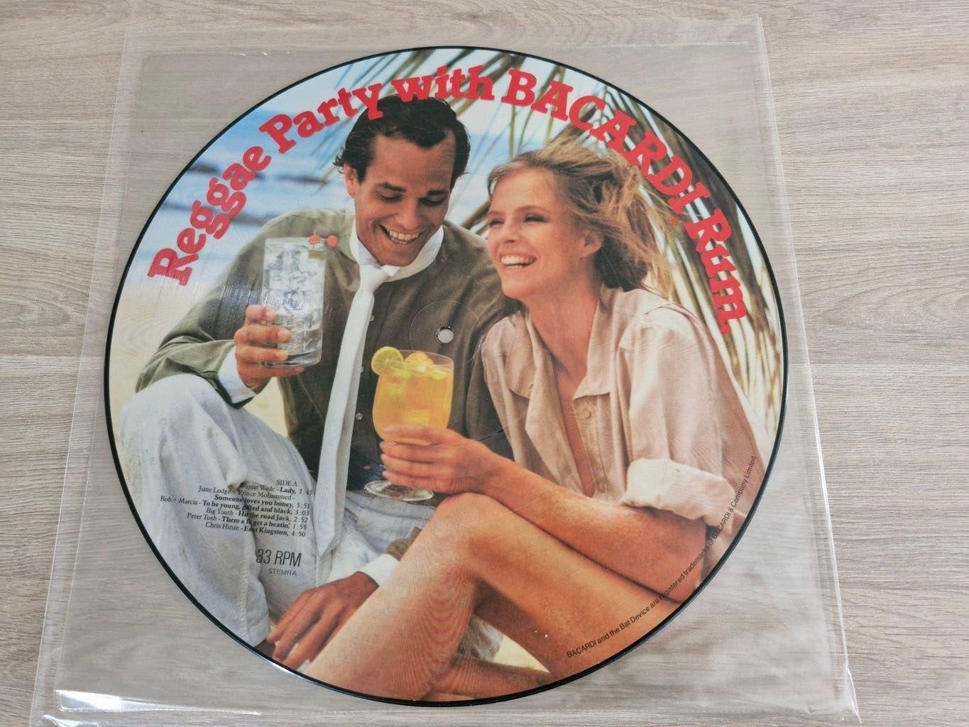 Picture disc , Reclame Bacardi Rum , Regge muziek, Verzamelen, Ophalen of Verzenden, Zo goed als nieuw, Gebruiksvoorwerp