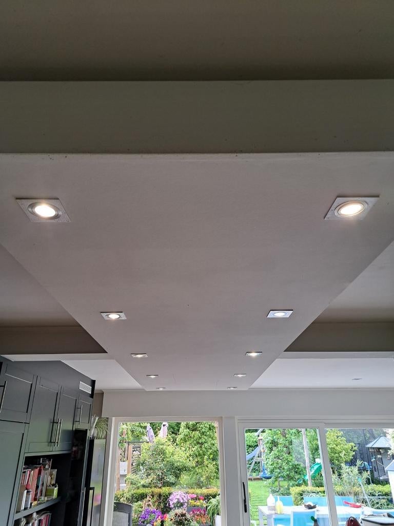 10 richtbare inox inbouwspot, Huis en Inrichting, Lampen | Spots, Ophalen, Led