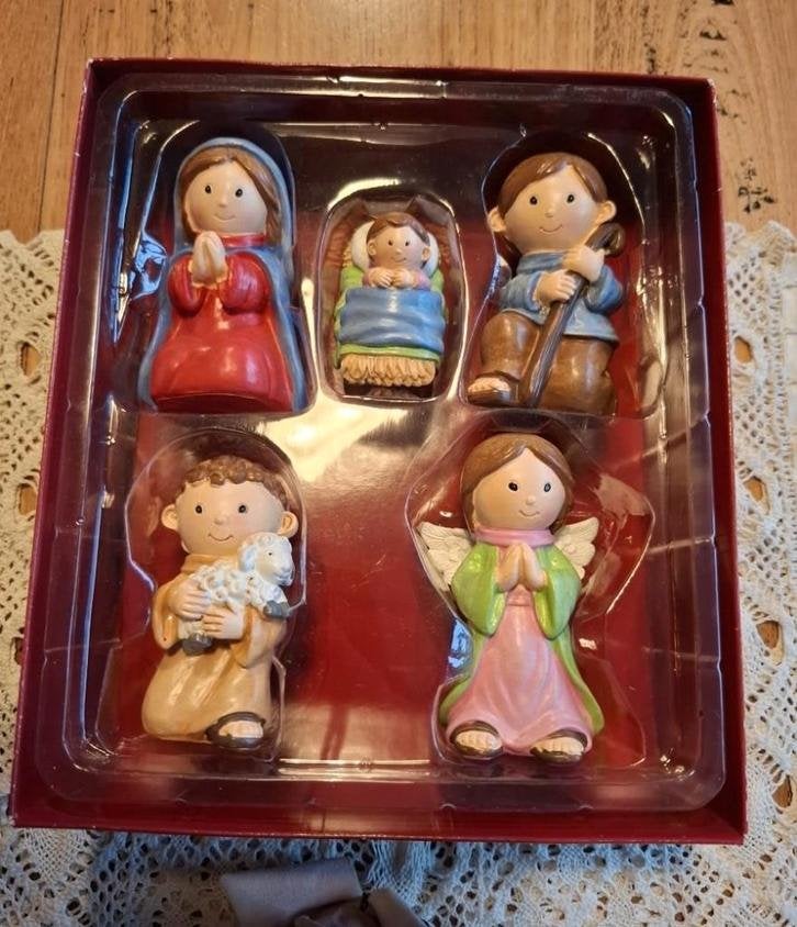 Kinder kerststal figuurtjes nieuw in doos, -, -, Nieuw, Ophalen of Verzenden