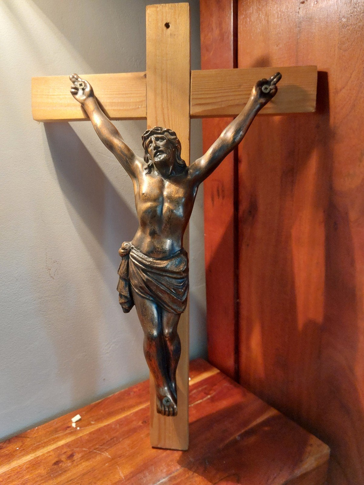 Vintage Gekruisigde Jezus, Antiek en Kunst, Ophalen of Verzenden