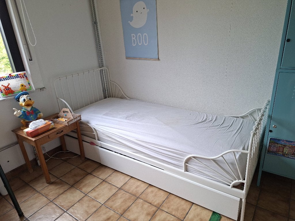 Kinderbed - meegroeibed, Kinderen en Baby's, Ophalen, Zo goed als nieuw, 180 cm of meer, 70 tot 85 cm