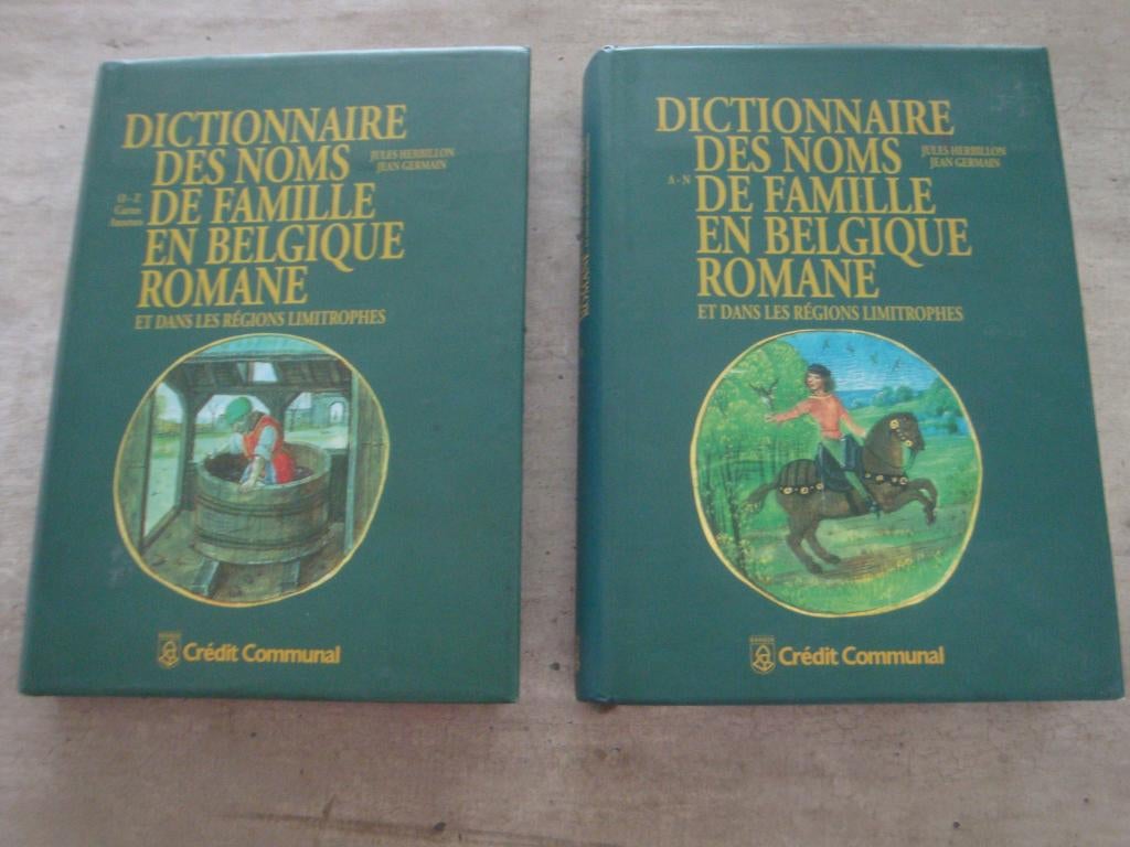 DICTIONNAIRE DES NOMS DE FAMILLE EN BELGIQUE ROMANE A/Z, Enlèvement ou Envoi, Utilisé