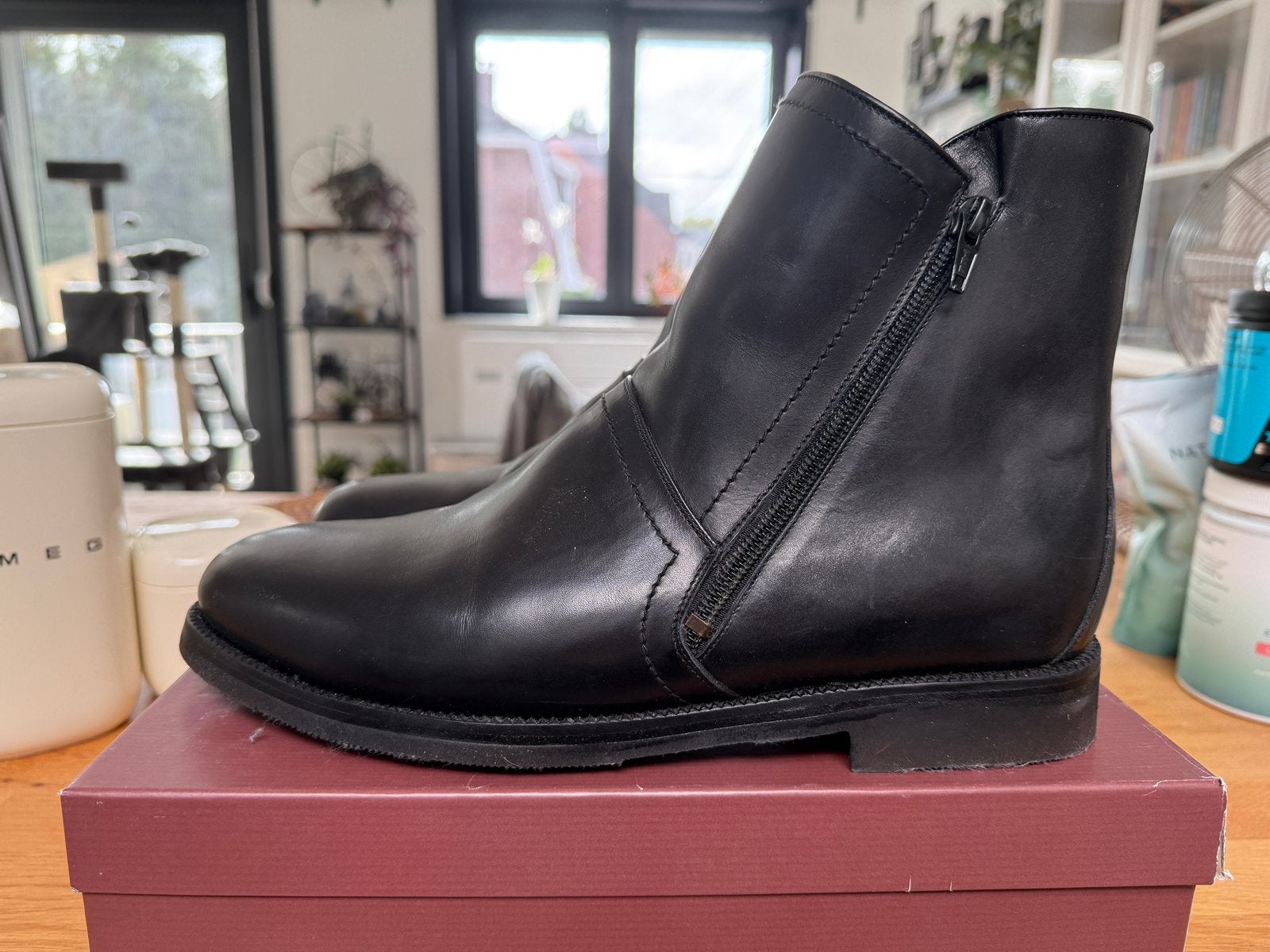 Bottines en cuir noir Ambiorix "Wintersab" neuves p.45, Vêtements | Hommes, Neuf, Bottes, Enlèvement ou Envoi, Noir